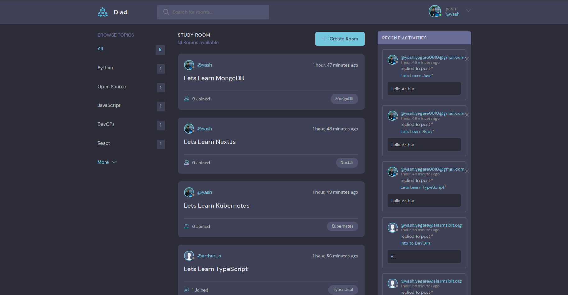 Discord like app for developers